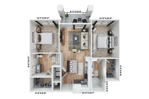 a 3 bedroom floor plan of a 2100 sq ft house
